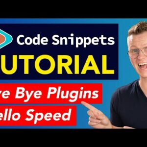 Code Snippets Tutorial 2022 | Say Goodbye To Plugins