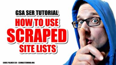 How to use GSA SER Site Lists or Scraped Websites