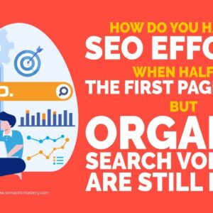 How Do You Handle Efforts When Half Of The First Page Is Ads But Organic Search Volumes Are Still Hi