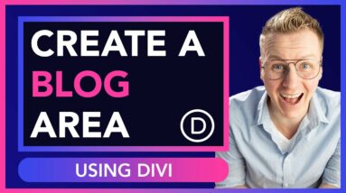 Create A Blog Area Using Your Divi Theme